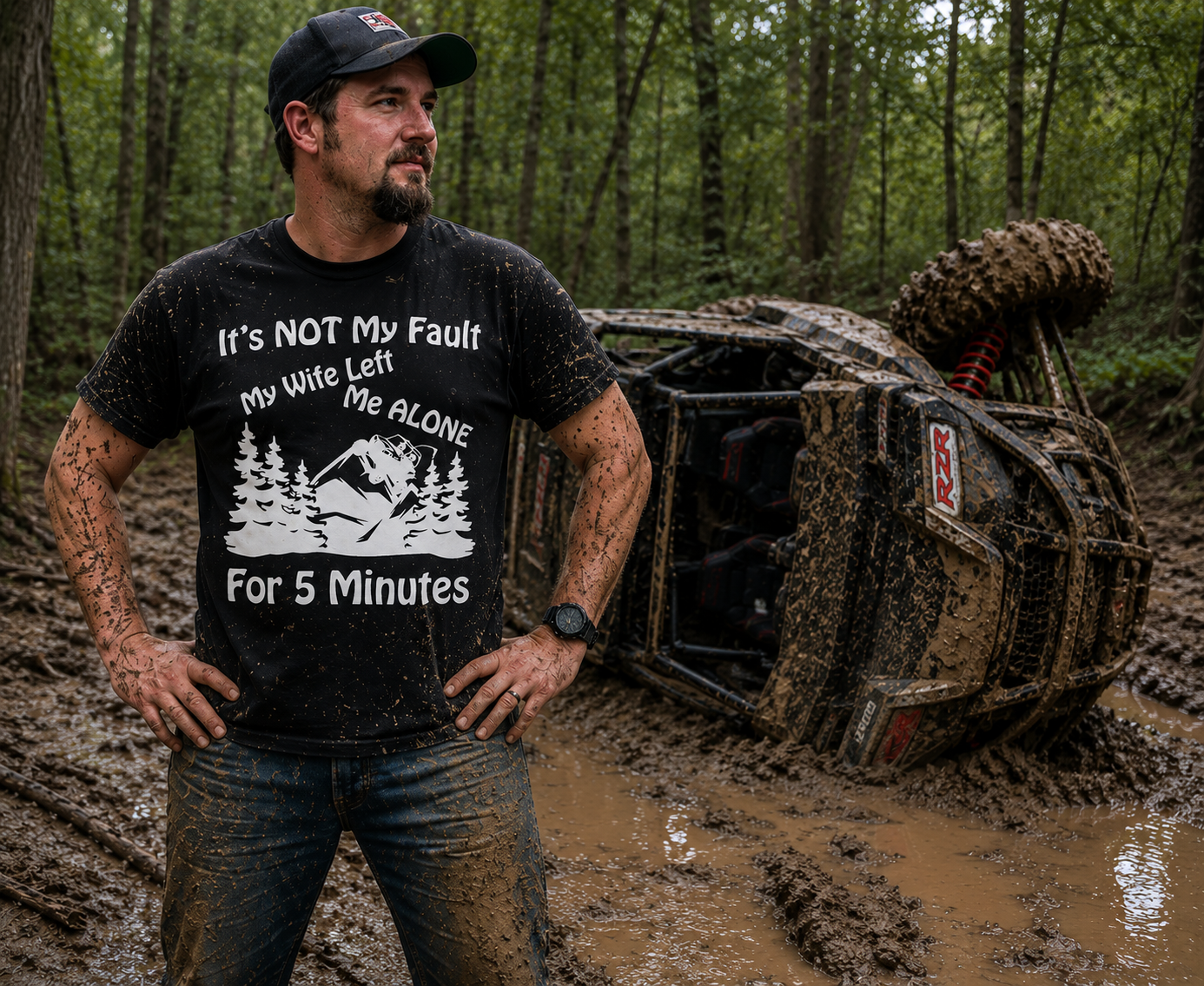 Not my fault my wife left me alone for 5 minutes T-Shirt