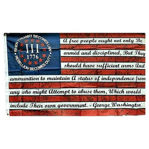 III% 1776 When Tyranny Becomes Law Flag
