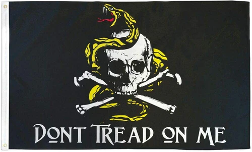 Don't Tread On Me (Pirate) 3'X5' Flag