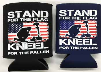 Stand For The Flag Kneel For The Cross Can Cooler