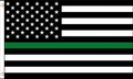 USA Green Line Military Memorial Flag
