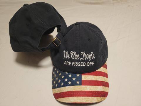 We The People Are Pissed Off Black w/ USA Flag Bill Hat
