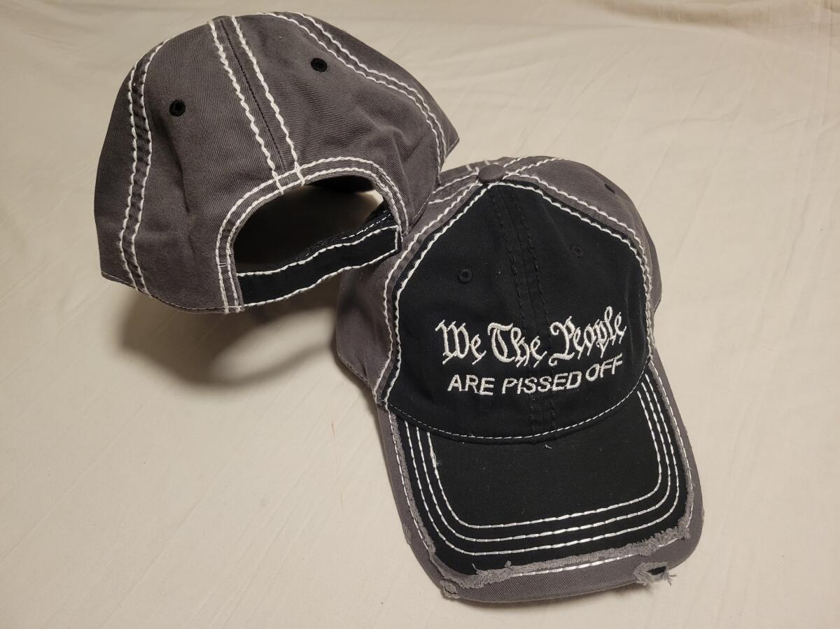 We The People Are Pissed Off Black/Grey 6 Panel Low Profile Baseball Cap